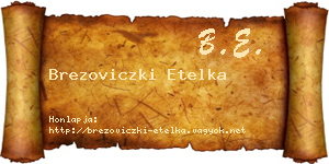 Brezoviczki Etelka névjegykártya
